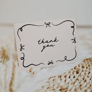 Cartões de agradecimentos de Arco desenhado à mão