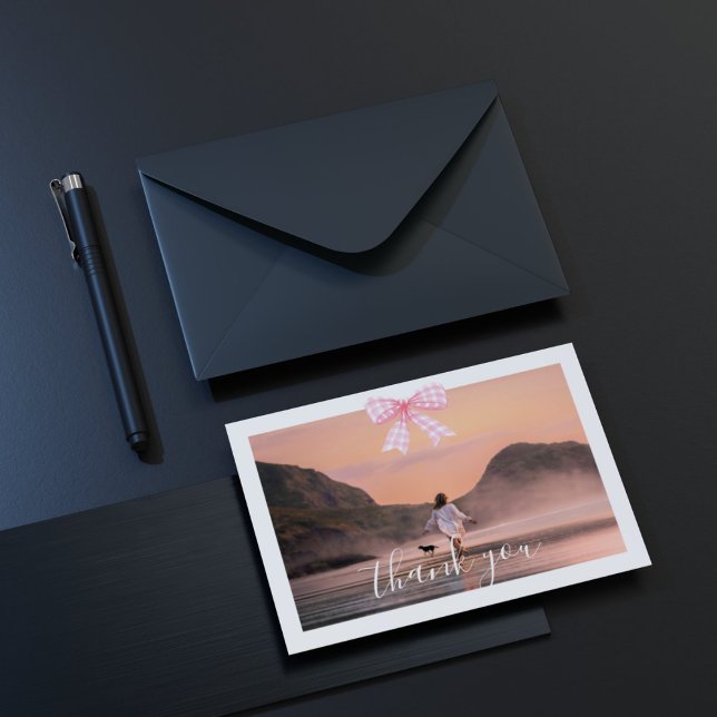 Cartões de agradecimentos de Arco Gingham para Gra (Criador carregado)