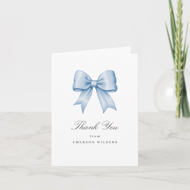 Cartões de agradecimentos de Arco Satin Blue Vinta (Frente)