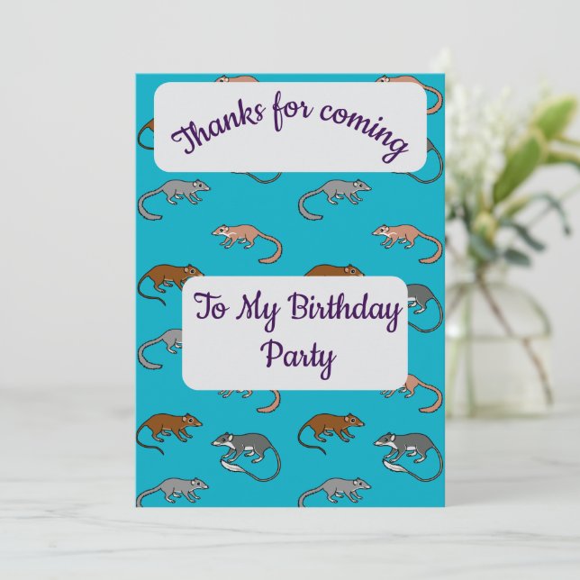 Cartões de agradecimentos de arremesso de árvores (Em pé/Frente)