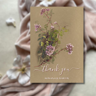 Cartões de agradecimentos de Arte Clássica Floral