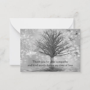 Cartões de agradecimentos de árvore fantasia