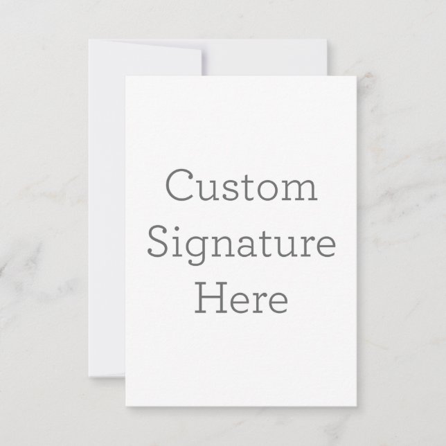 Cartão de agradecimento folha única 8.9 cm x 12.7 cm (Frente)