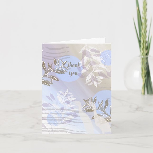 Cartões de agradecimentos De Aves Botânicas Florai (Frente)