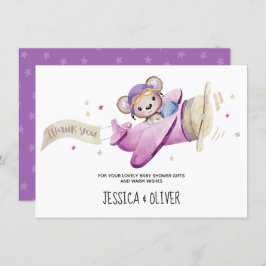 Cartões de agradecimentos de avião do Urso Teddy