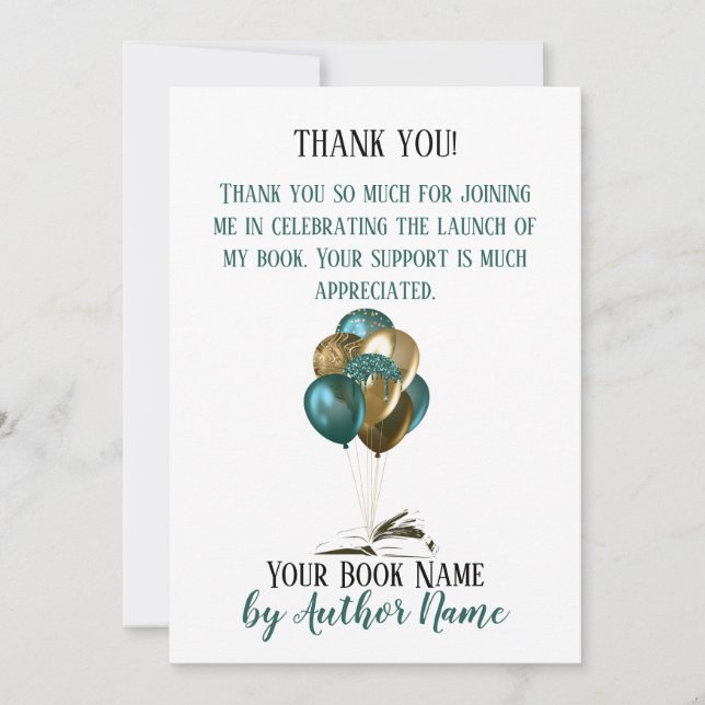 Cartões de agradecimentos de Balões do Partido de  (Frente)