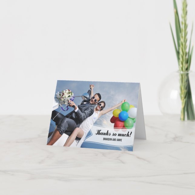 Cartões de agradecimentos de Banner doce (Frente)