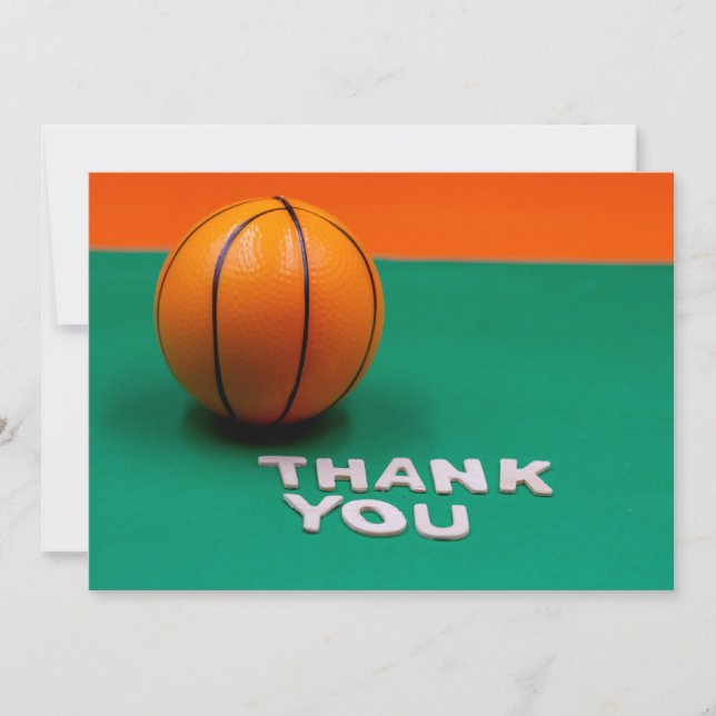 Cartões de agradecimentos de basquete (Frente)