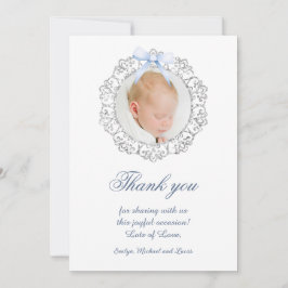 Cartões de agradecimentos de batismo Arco Azul com