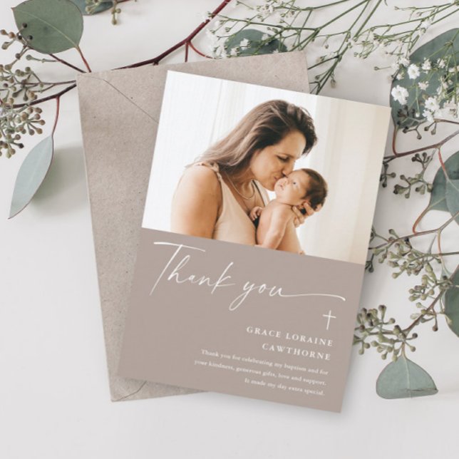 Cartões de agradecimentos de Batismo Fotográfico d (Criador carregado)