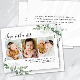 Cartões de agradecimentos de Bebê de Foto Eucalypt