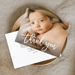 Cartões de agradecimentos de Bebê de Foto Manuscri