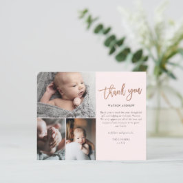 Cartões de agradecimentos de Bebê Fotográfico 3 do