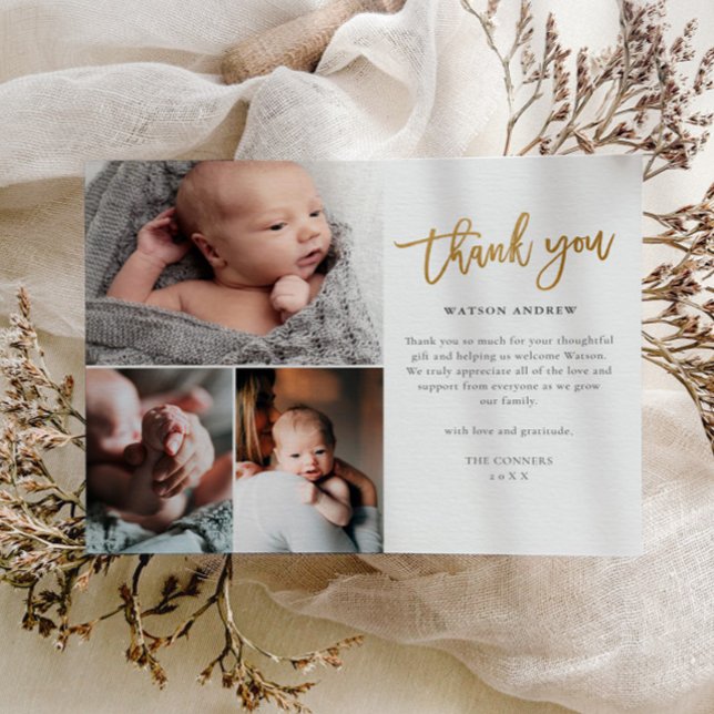 Cartões de agradecimentos de Bebê Fotográfico 3 do (Criador carregado)