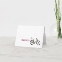 Cartões de agradecimentos de bicicleta