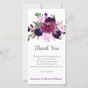 Cartões de agradecimentos de Boho Floral Lavanda