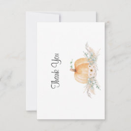Cartões de agradecimentos de Boho Pumpkin Neutral