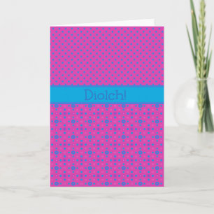 Cartões de agradecimentos de Bolinhas magenta: Sau