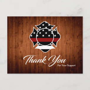 Cartões de agradecimentos de bombeiro