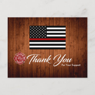 Cartões de agradecimentos de bombeiro