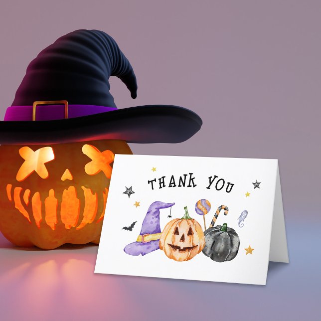 Cartões de agradecimentos de Boo Halloween (Criador carregado)