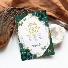 Cartões de agradecimentos de Borboleta Emerald Gre