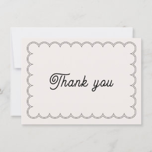 Cartões de agradecimentos de borda escalada minima