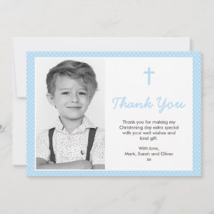 Cartões de agradecimentos de Boy Christening/Bapt
