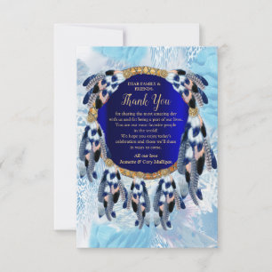 Cartões de agradecimentos de caçador de sonhos azu