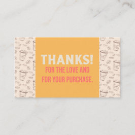 Cartões de agradecimentos de café e Compro de bolo