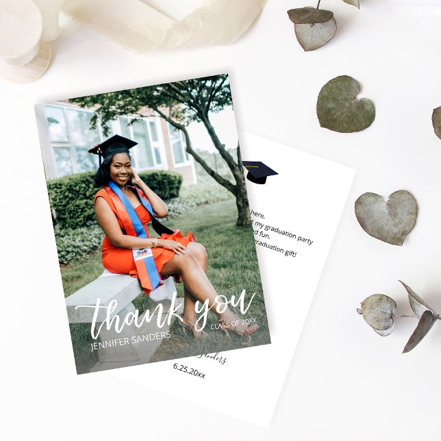 Cartões de agradecimentos De Caligrafia De Graduaç (Criador carregado)