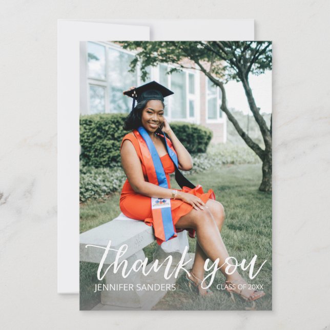 Cartões de agradecimentos de Caligrafia do Chapéu  (Frente)