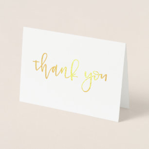 Cartões de agradecimentos de Caligrafia Gold Foil