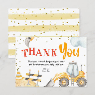 Cartões de agradecimentos de Caminhão Amarelo pa