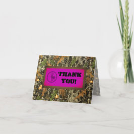 Cartões de agradecimentos de Camo Rosa Quente
