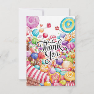 Cartões de agradecimentos de Candyland Cute