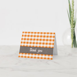 Cartões de agradecimentos de Canvas de Gingham Lar