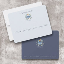 Cartões de agradecimentos de Caranguejo Personaliz