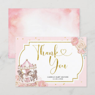 Cartões de agradecimentos de Carrossel Mágico, ros