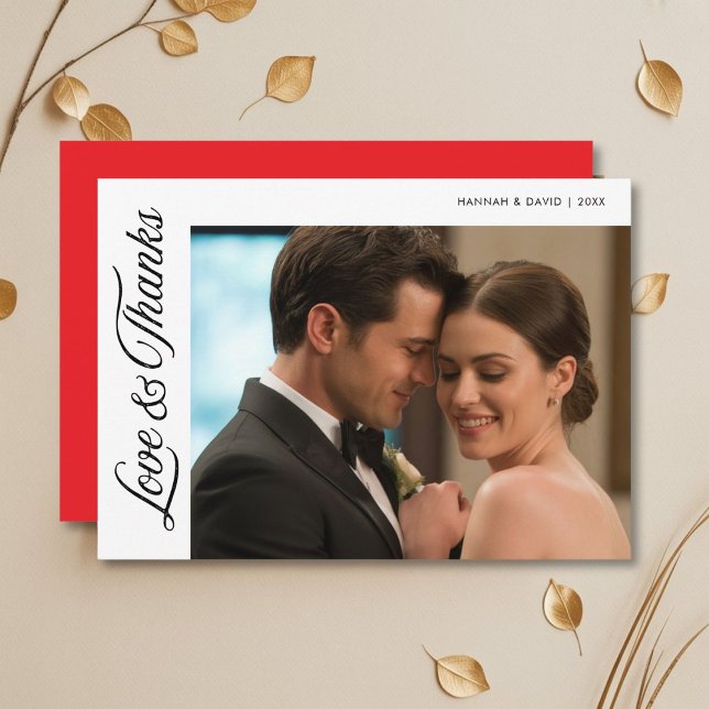 Cartões de agradecimentos de Casal bonito e Obriga (Criador carregado)