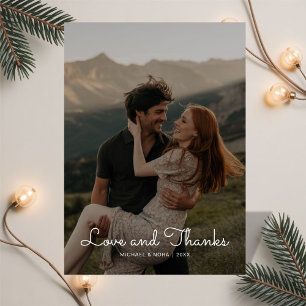 Cartões de agradecimentos de Casal de Casamento de