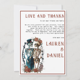 Cartões de agradecimentos de Casal de esqueleto mi