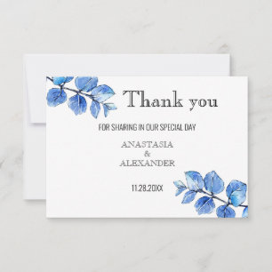 Cartões de agradecimentos de casamento.