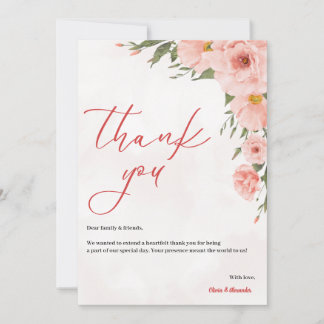 Cartões de agradecimentos de casamento
