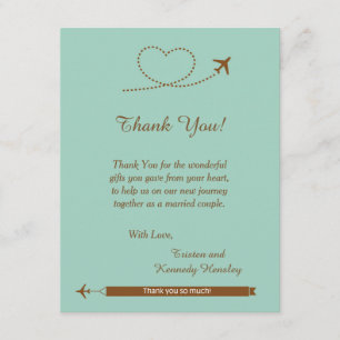 Cartões de agradecimentos de Casamento 4x5 de Aviã
