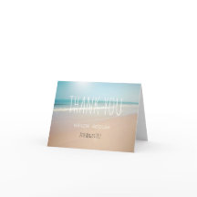 Cartões de agradecimentos de Casamento à beira-mar