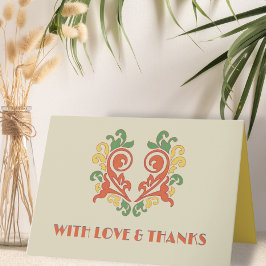 Cartões de agradecimentos de Casamento Art Nouveau