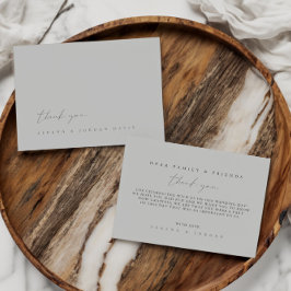 Cartões de agradecimentos de Casamento Azul de Pra