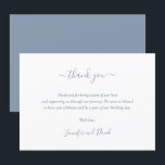 Cartões de agradecimentos de Casamento Azul Dusty,<br><div class="desc">Cartões de agradecimentos de casamento azul empoeirado. Personalizar facilmente online. Itens correspondentes disponíveis para complementar este cartões de agradecimentos de casamento azul empoeirado minimalista.</div>
