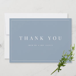 Cartões de agradecimentos de Casamento Azul Modern